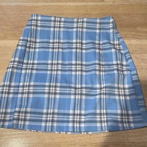 BLUE PLAID SKIRT SIZE : P/S
